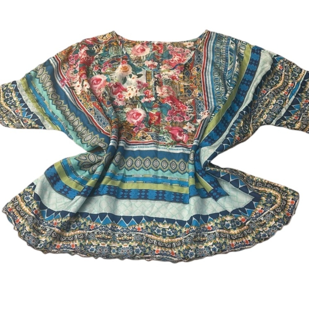 JOHNNY WAS silk tunic